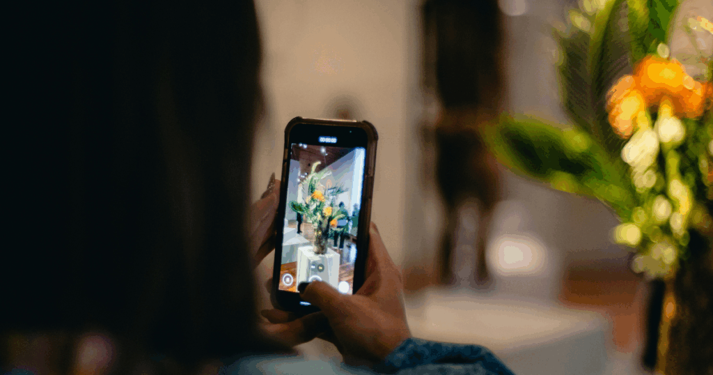 Instagramのリールの動画を撮るイメージ