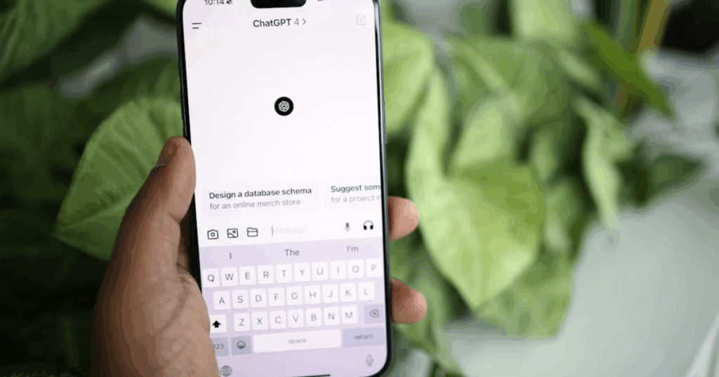 chatGPTのスマホ画面